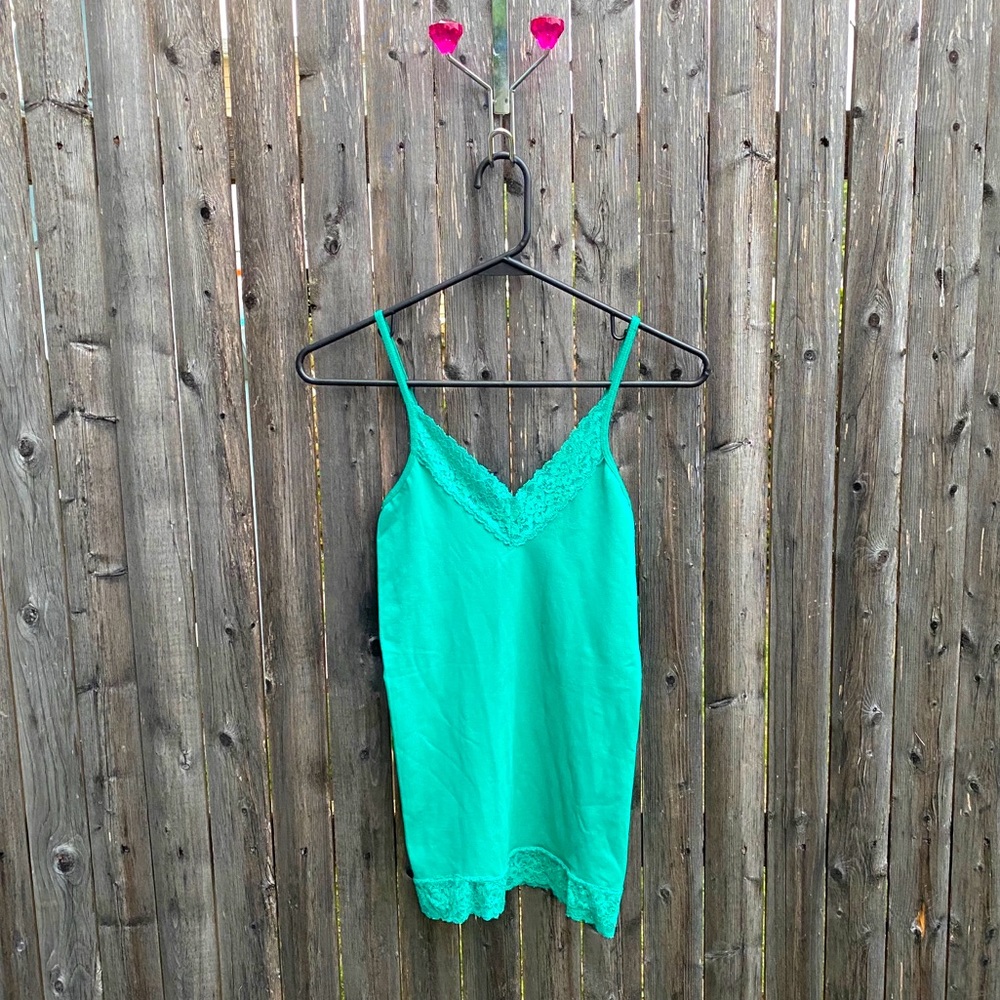 Emerald Green Lace Trim Cami